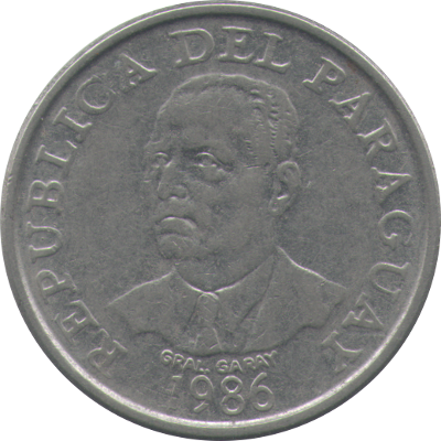PARAGUAY - 1986 - 10 Guaranies - Obverse