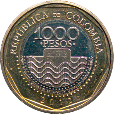 COLOMBIA - 2012 - 1000 Pesos - Obverse