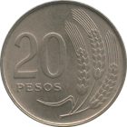 URUGUAY - 1970 - 20 Pesos - Reverse