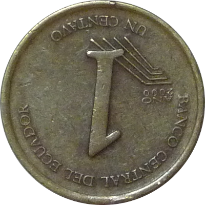 ECUADOR - 2000 - 1 Centavo - Obverse
