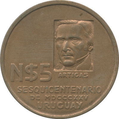 URUGUAY - 1976 - 5 Nuevos Pesos - Obverse