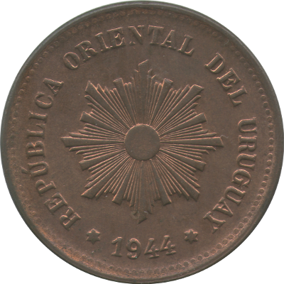 URUGUAY - 1944 - 5 Centésimos - Obverse