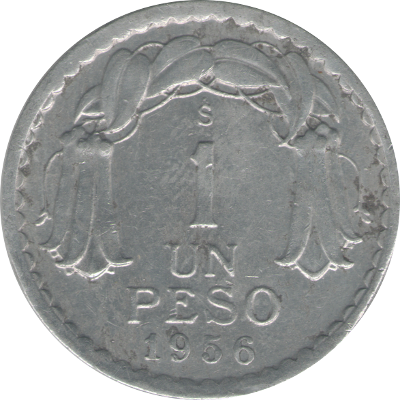 CHILE - 1956 - 1 Peso - Obverse