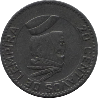 HONDURAS - 1967 - 20 Centavos - Obverse