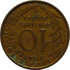 FRANCE - 1964 - 10 Centimes - Reverse