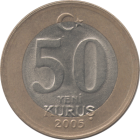 TURKEY - 2005 - 50 New Kuruş - Reverse