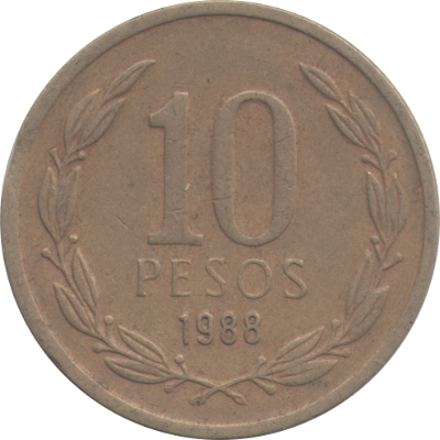 CHILE - 1988 - 10 Pesos - Obverse
