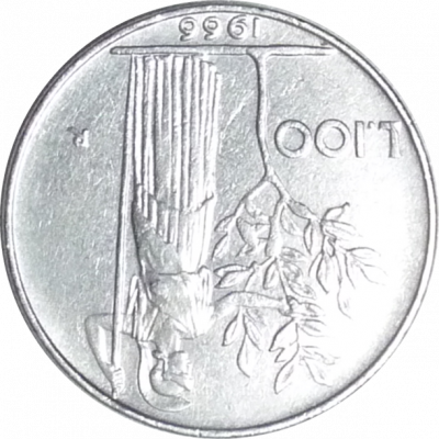 ITALY - 1966 - 100 Lire - Obverse