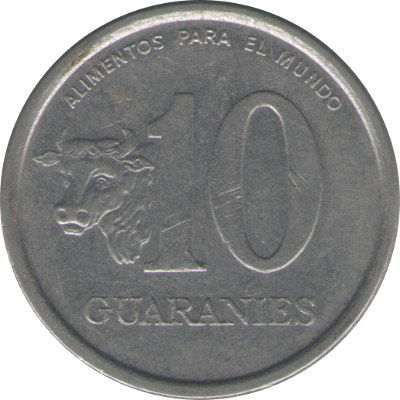 PARAGUAY - 1984 - 10 Guaranies - Obverse