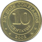 NICARAGUA - 2002 - 10 Centavos - Obverse