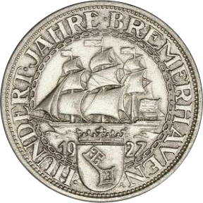 GERMANY - 1927 - 3 Reichsmark - Obverse