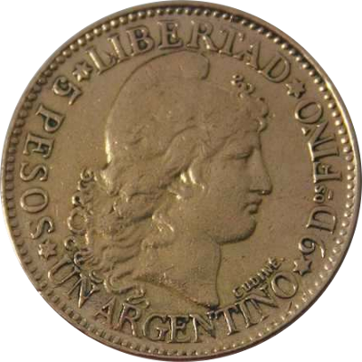 ARGENTINA - 1883 - 5 Pesos - Obverse