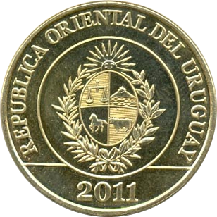 URUGUAY - 2011 - 5 Pesos - Obverse