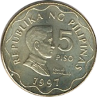 PHILIPPINES - 1997 - 5 Pesos - Obverse