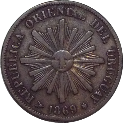 URUGUAY - 1869 - 1 Centésimo - Obverse