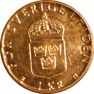 SWEDEN - 2000 - 1 Krona - Obverse