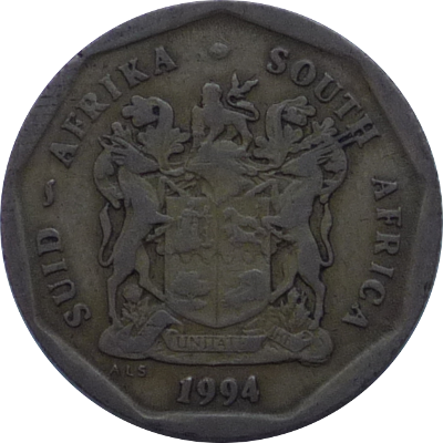 SOUTH AFRICA - 1994 - 50 Cents - Obverse