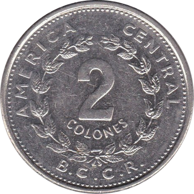 COSTA RICA - 1984 - 2 Colones - Obverse
