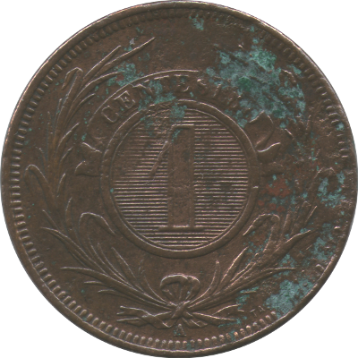 URUGUAY - 1869 - 1 Centésimo - Obverse