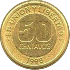 ARGENTINA - 1998 - 50 Centavos - Reverse