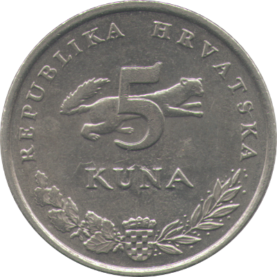 CROATIA - 2007 - 5 Kunas - Obverse