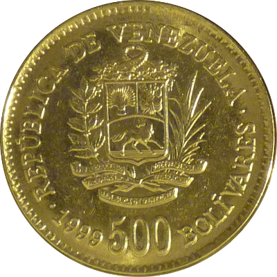 VENEZUELA, BOLIVARIAN REPUBLIC OF - 1999 - 500 Bolívares - Obverse