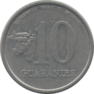 PARAGUAY - 1986 - 10 Guaranies - Obverse