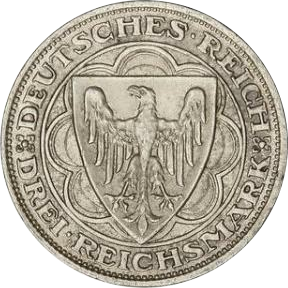 GERMANY - 1927 - 3 Reichsmark - Obverse