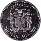 JAMAICA - 2008 - 10 Dollars - Reverse