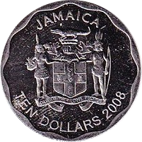 JAMAICA - 2008 - 10 Dollars - Obverse