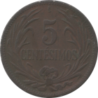 URUGUAY - 1941 - 5 Centésimos - Reverse