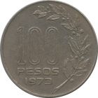 URUGUAY - 1973 - 100 Pesos - Reverse
