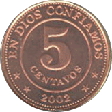 NICARAGUA - 2002 - 5 Centavos - Obverse