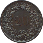 SWITZERLAND - 1976 - 20 Rappen - Reverse