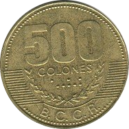COSTA RICA - 2003 - 500 Colones - Obverse