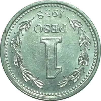 ARGENTINA - 1958 - 1 Peso - Obverse