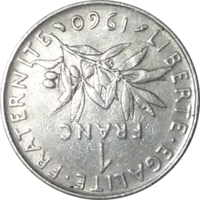 FRANCE - 1960 - 1 Franc - Obverse