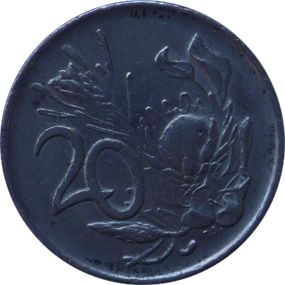 SOUTH AFRICA - 1975 - 20 Cents - Obverse
