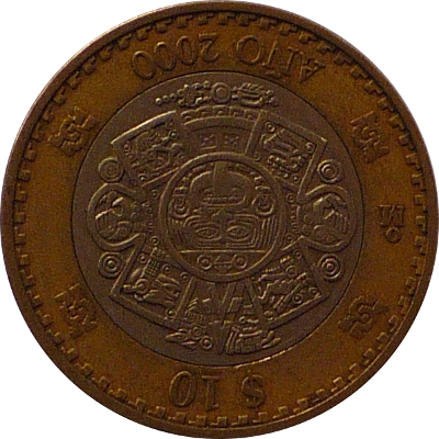 MEXICO - 2000 - 10 Pesos - Obverse