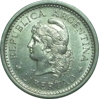 ARGENTINA - 1959 - 1 Peso - Obverse