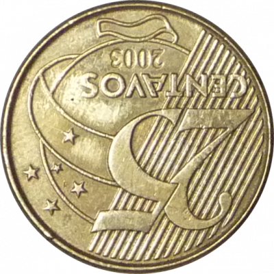 BRAZIL - 2003 - 25 Centavos - Obverse