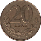 ALBANIA - 1996 - 20 Leke - Reverse