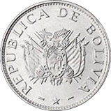 BOLIVIA, PLURINATIONAL STATE OF - 1997 - 50 Centavos - Obverse