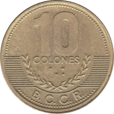 COSTA RICA - 1997 - 10 Colones - Obverse