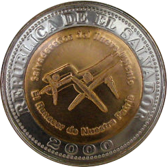 EL SALVADOR - 2000 - 5 Colones - Obverse