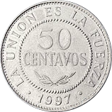 BOLIVIA, PLURINATIONAL STATE OF - 1997 - 50 Centavos - Obverse