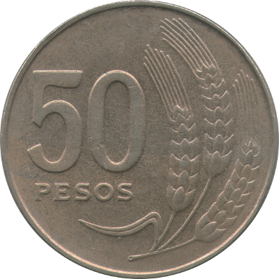 URUGUAY - 1970 - 50 Pesos - Obverse