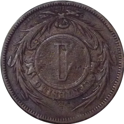URUGUAY - 1869 - 1 Centésimo - Obverse
