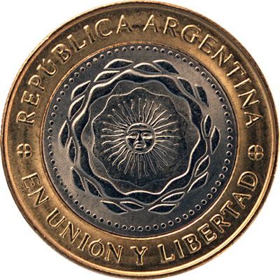 ARGENTINA - 2010 - 2 Pesos - Obverse