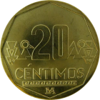 PERU - 2007 - 20 Céntimos - Reverse